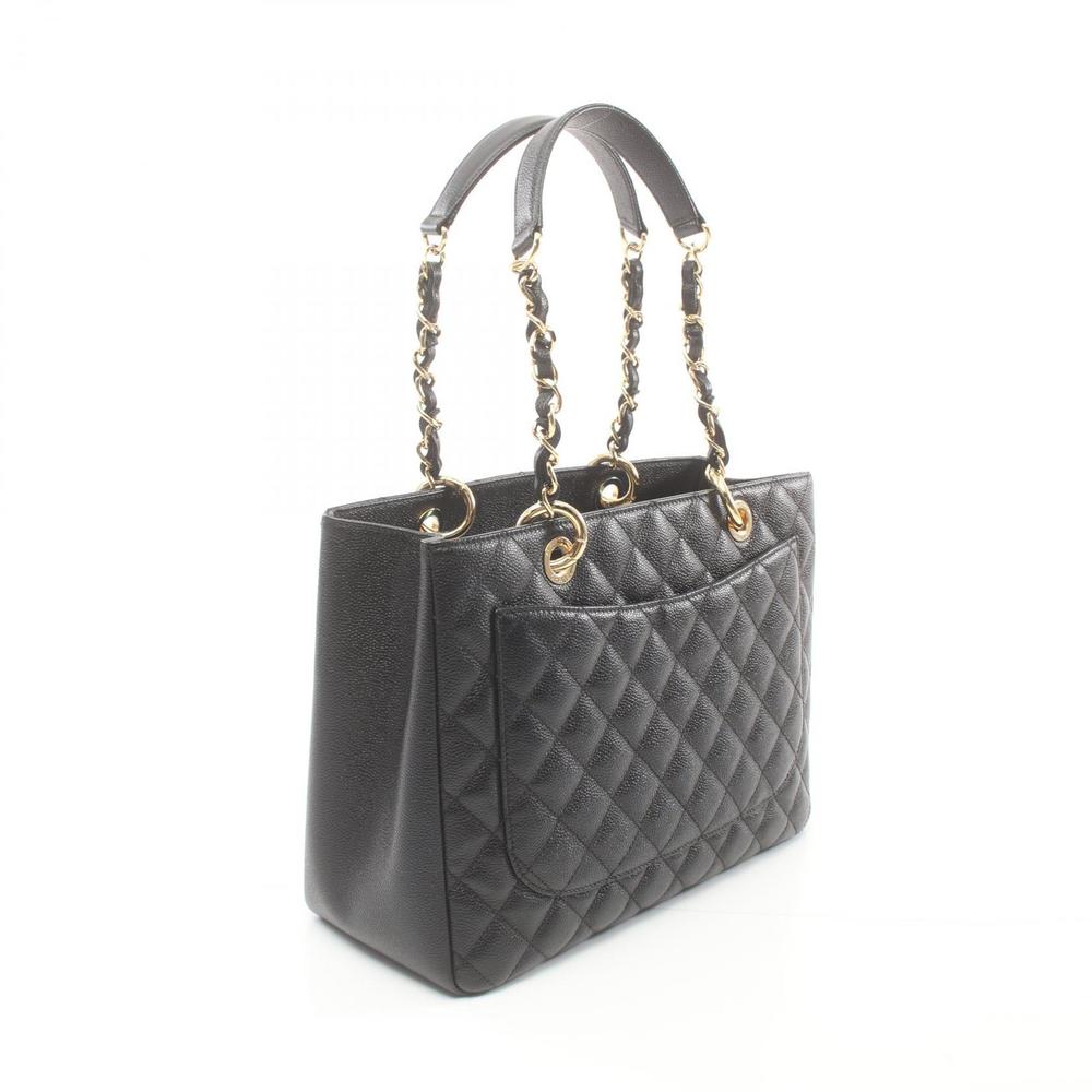 Chanel Matelasse Tote Bag Caviar Black Grand Shopping Skin